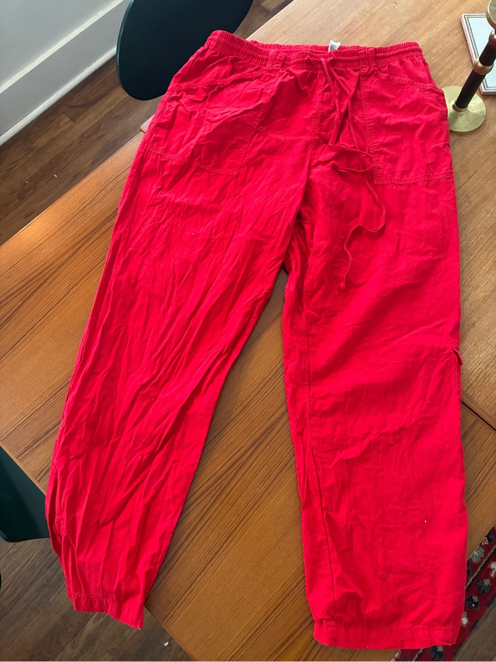 White Stag Plus Women’s Red Drawstring Casual Pants with pockets Size 16 Tall